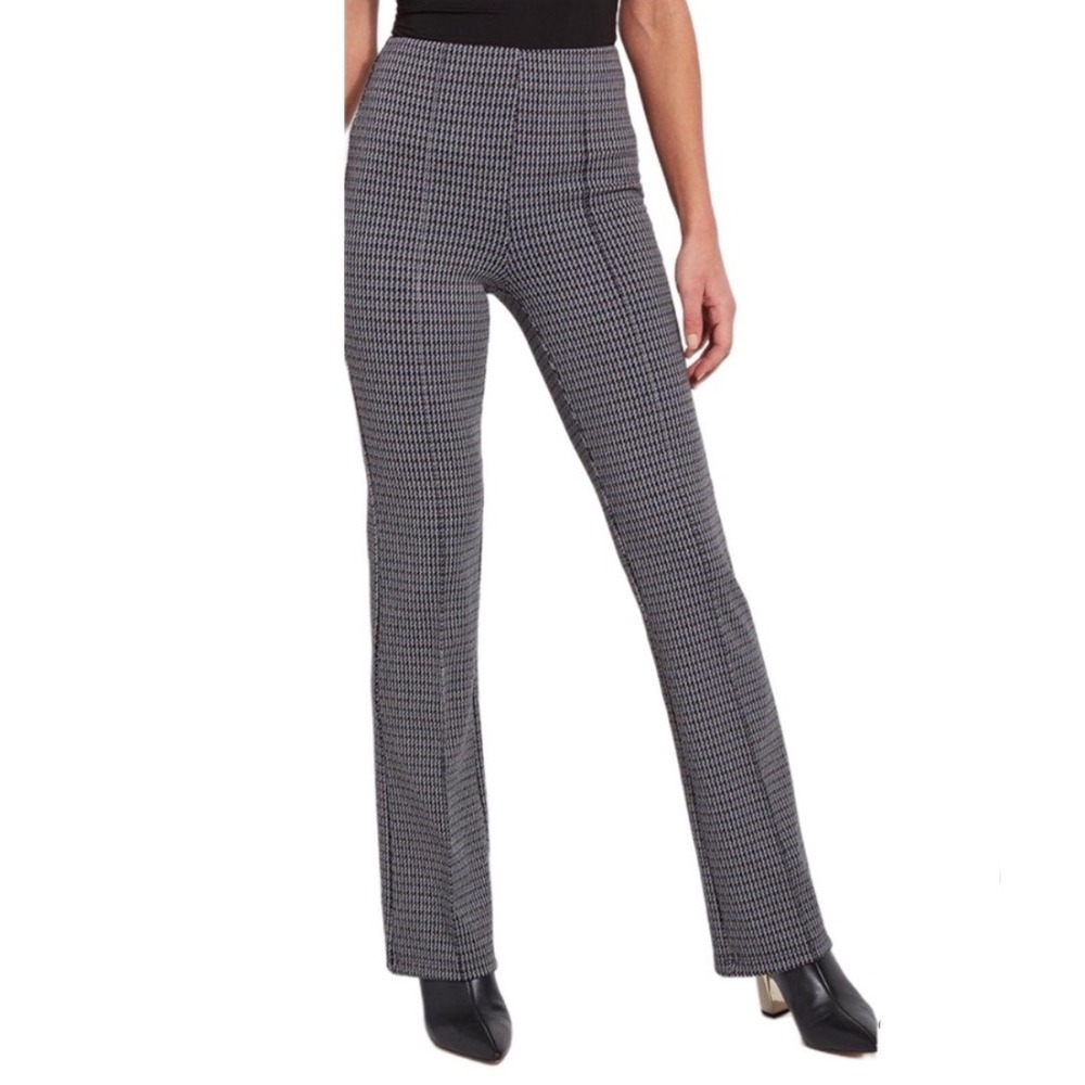 Lysse‎ Navy Houndstooth Stretch Dress Pants Pull On Plus Size 1X